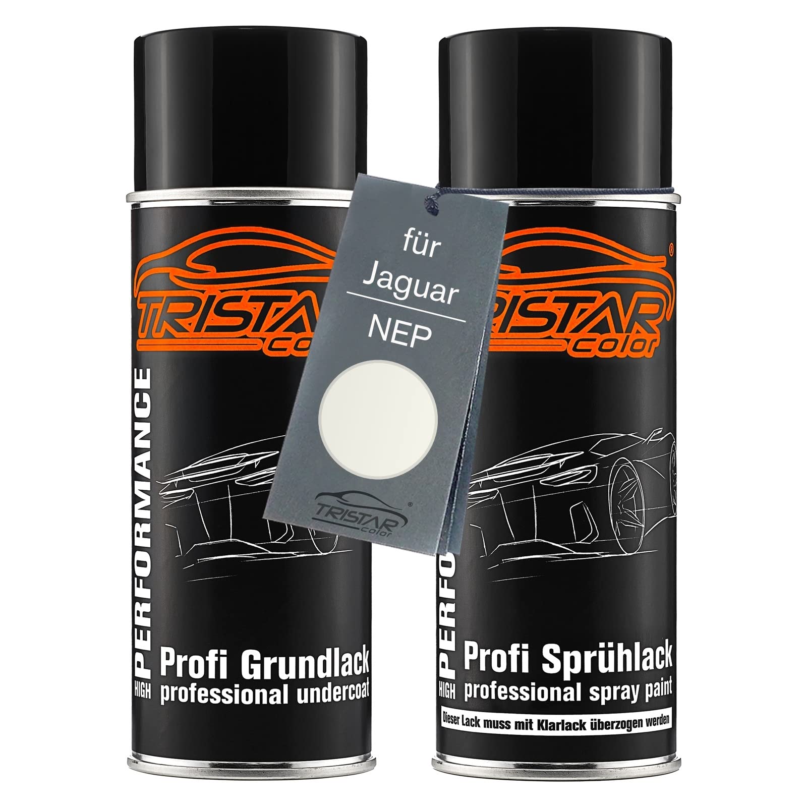 TRISTARcolor Car paint Spray can set for Jaguar NEP Pearlescent White Perl under base coat spray can 400ml