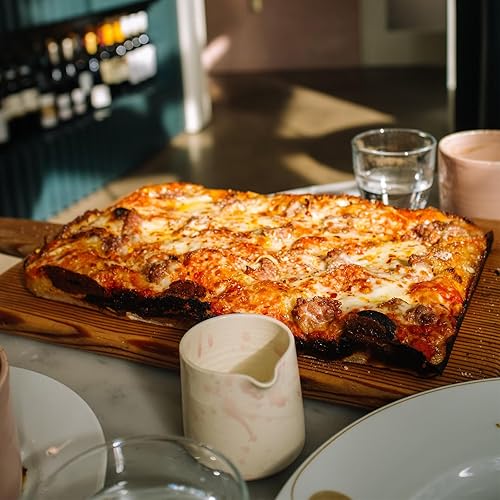 Miniatura 7 de Kazozobi Sartén para pizza estilo Detroit de 14 x 10 pulgadas, sartén antiadherente de acero aluminizado para tartas profundas