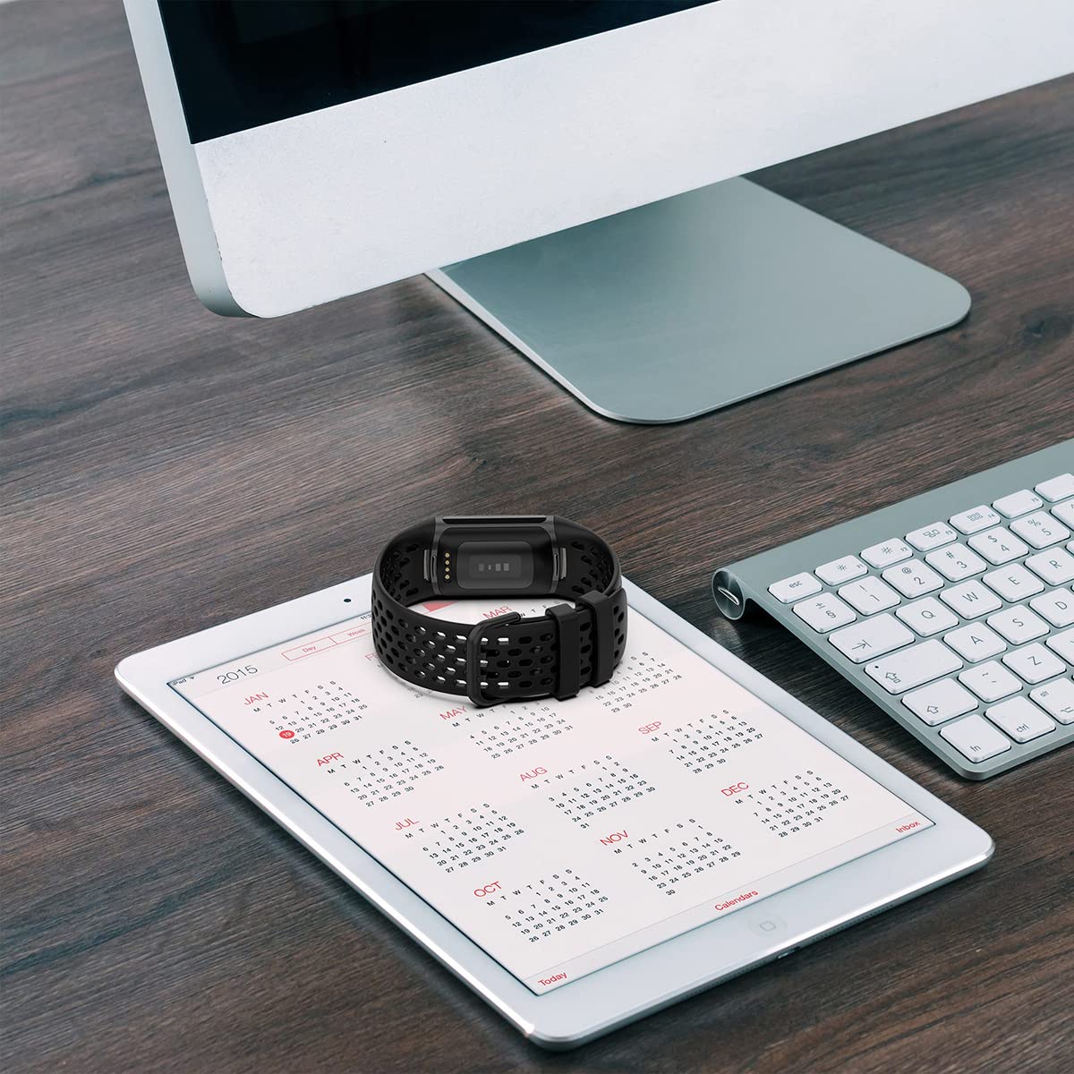 Garmcool Cinturino Compatibile per Fitbit Charge 6 / Charge 5 Cinturini per Donna Uomo,Traspirante Morbido Silicone Sportivi Band/Nero, L