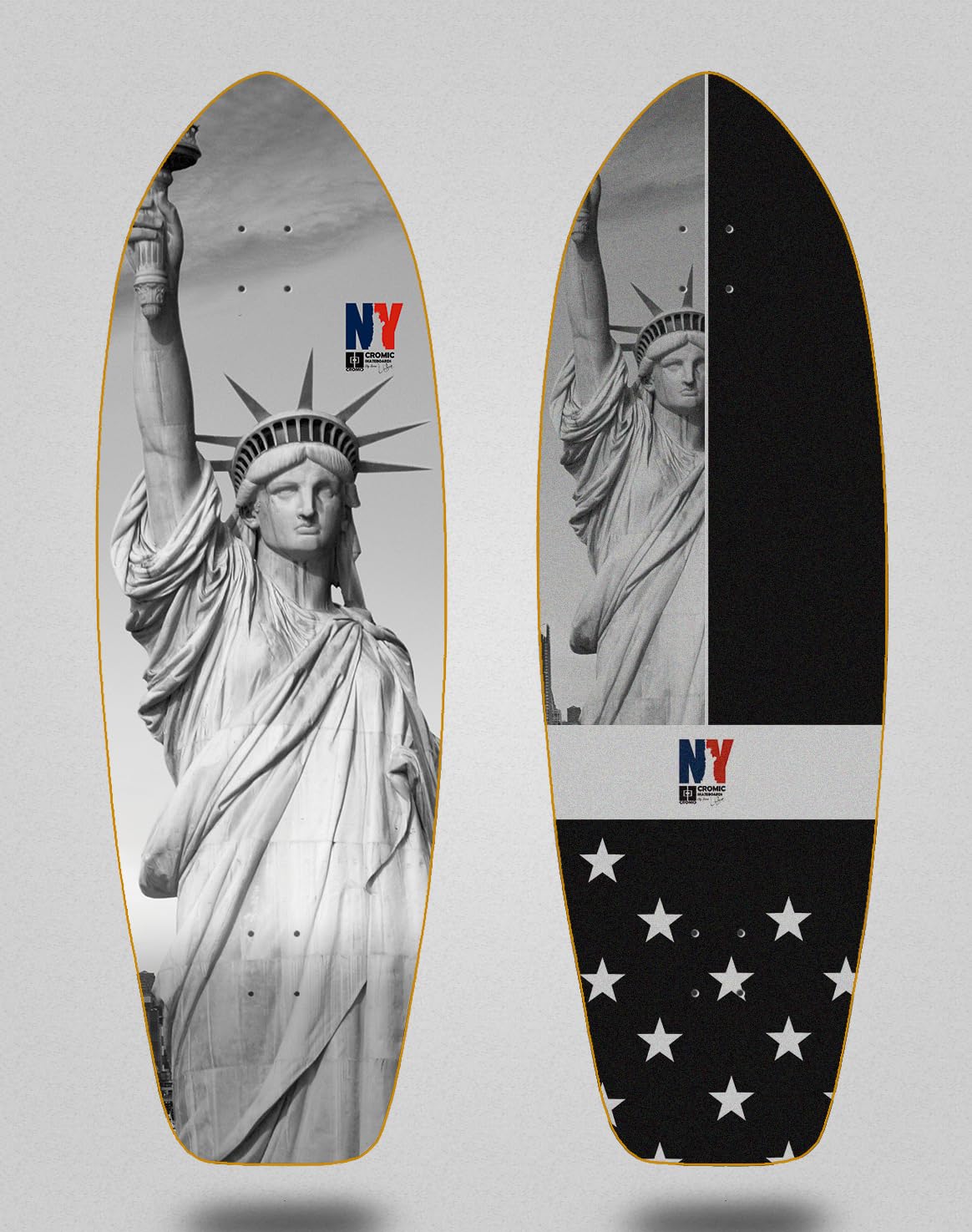 Cromic surfskate Deck Tabla monopatin Skate Skateboard - NY Liberty 31 Resin