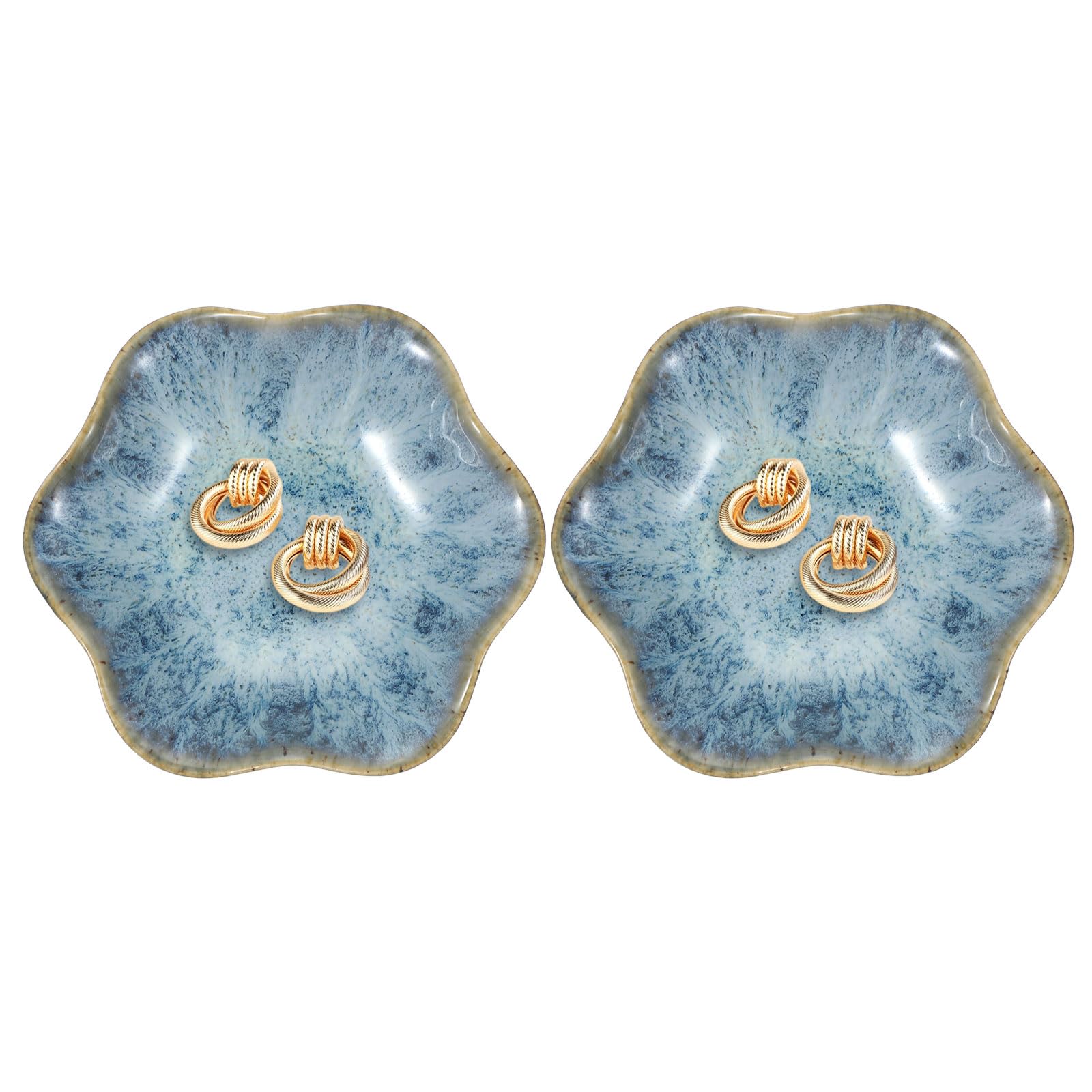 Plateau pour bague en céramique lotus, coupelle de rangement bijoux