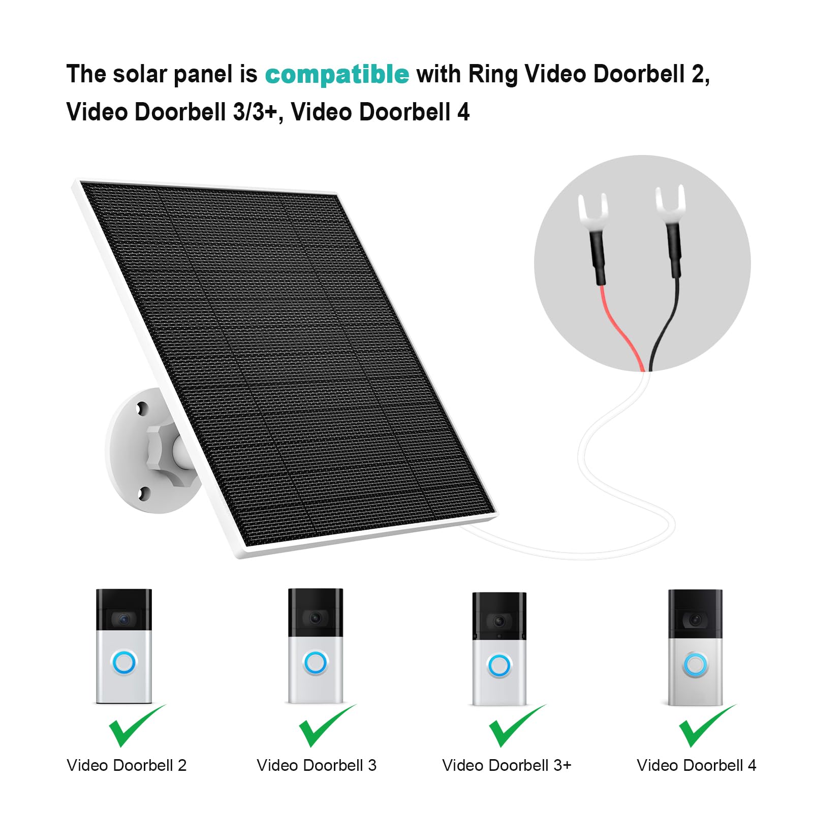 Ring Doorbell Solar Charger Solar Charger For Ring Doorbell 3/3+/4