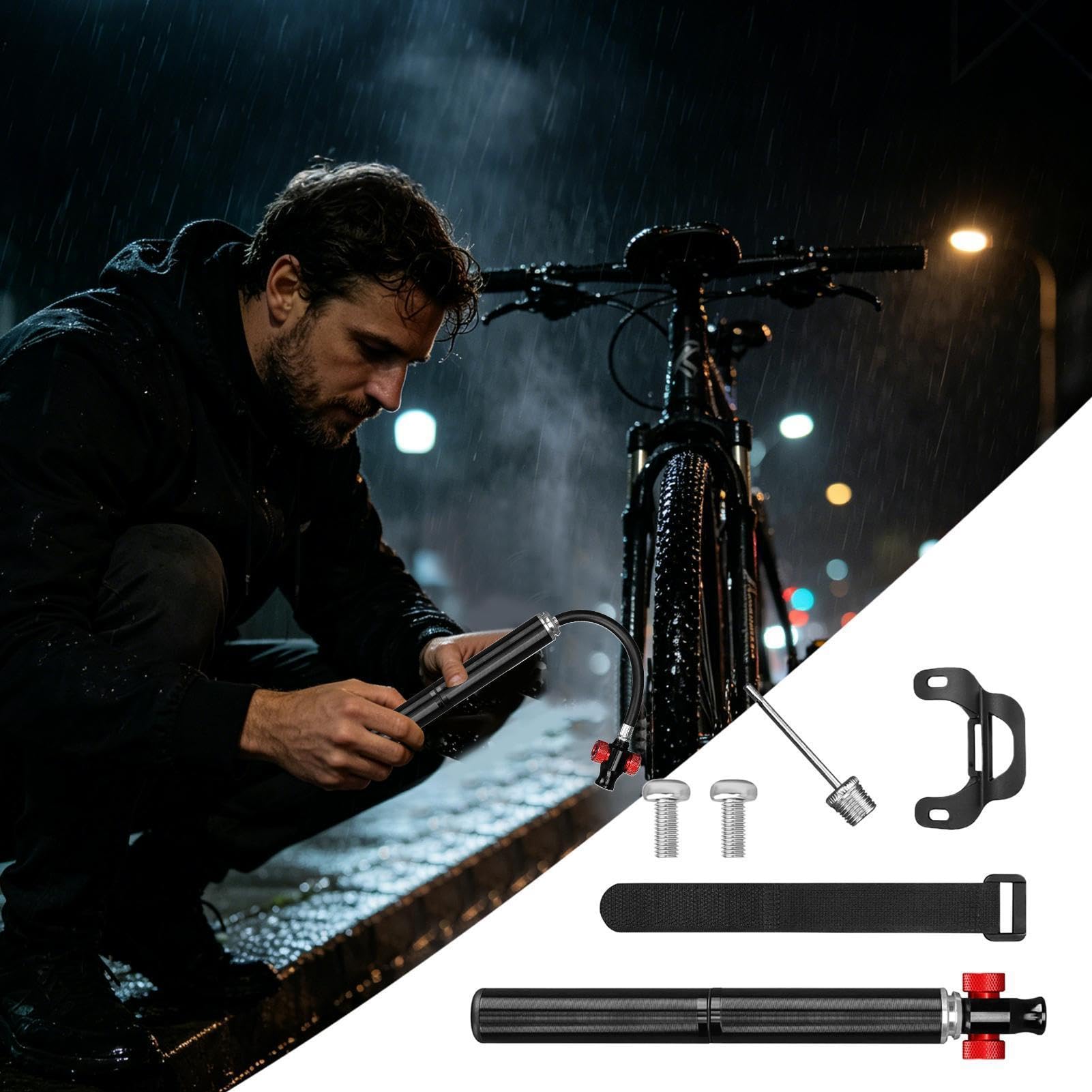 Pompa Bicicletta Piccola Gonfiatore Leggero Bici Palloni Con Ago | Mini pompa per pneumatici di bicicletta Per Pendolarismo, Sport, Outdoor, Ciclismo, Mountain Bike, Basket, Pallavolo, Calcio
