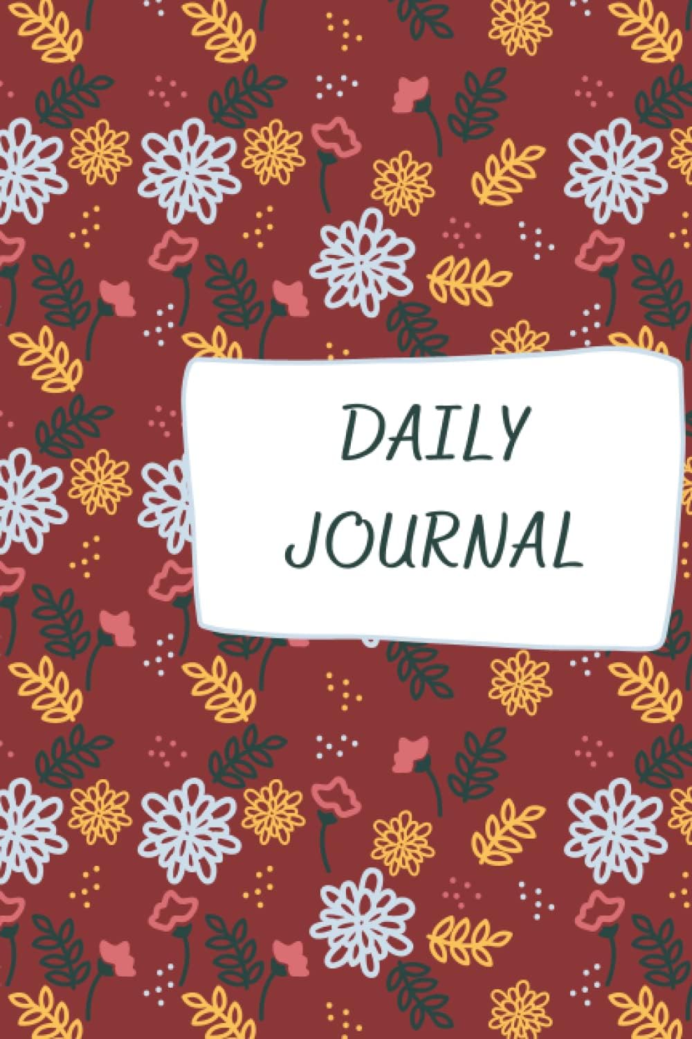 Red Floral Daily Journal
