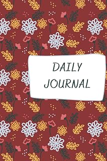 Red Floral Daily Journal