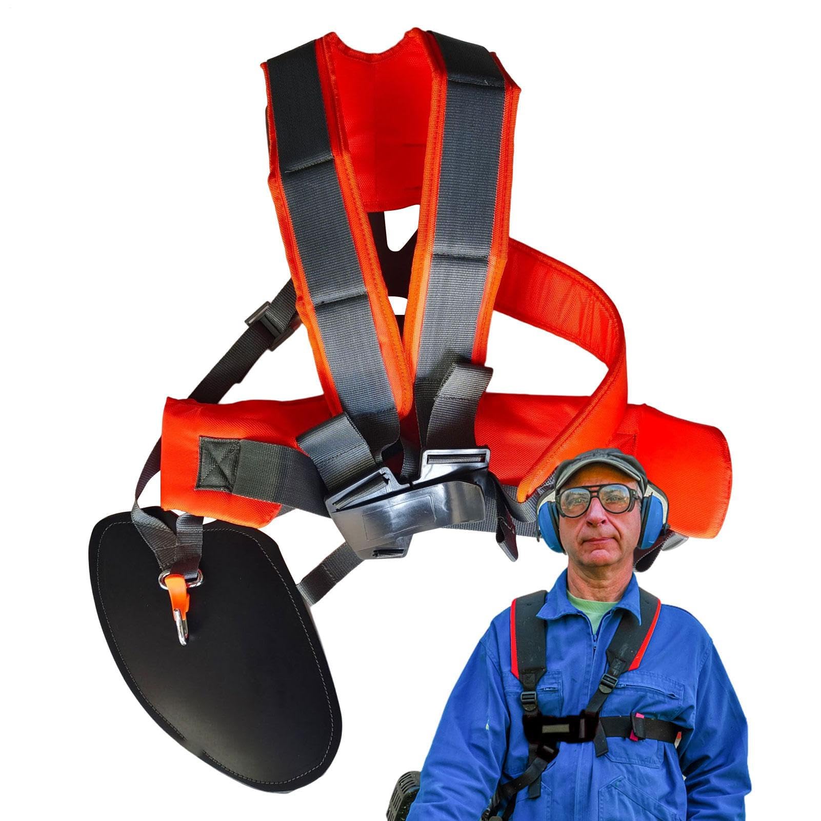 Harnais respirant pour débroussailleuse avec sangle d'épaule ergonomique