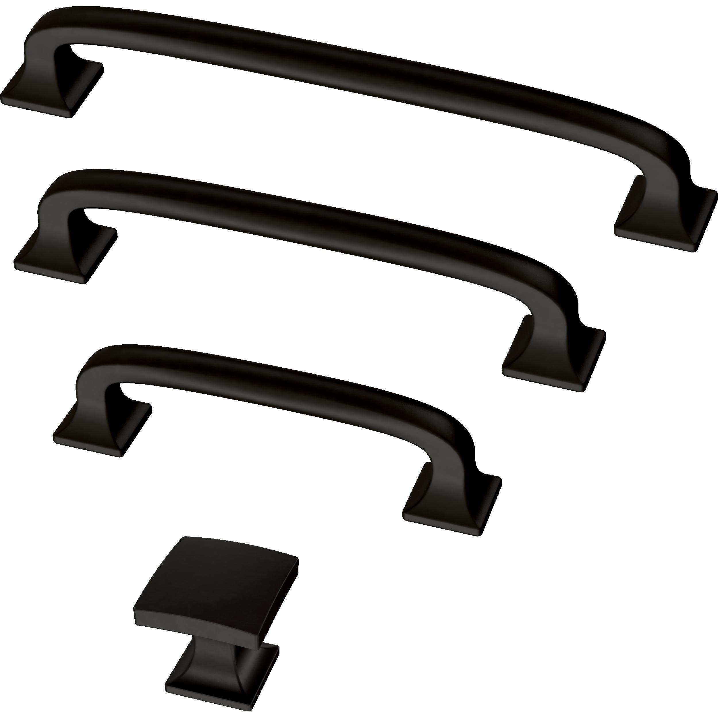 Franklin Brass Lombard (5-Pack) Cabinet Handles 3" Hole to Hole Matte Black Kitchen Cabinet Pulls Drawer Handles Cabinet Hardware Dresser Drawer Pulls P29521K-FB-B - Image 4