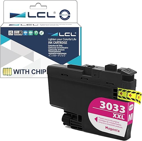 Miniatura 10 de LCL Cartucho de tinta compatible con pigmento de repuesto para Brother LC3033 XXL LC3033XXL LC3033BK para Brother MFC-J995DW MFC-J995DW XL Negro