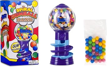 Ebuzz Spiral Gumball Machine Sweet Dispenser - Kids Bubblegum Vending Fun Toy Chewing Gum