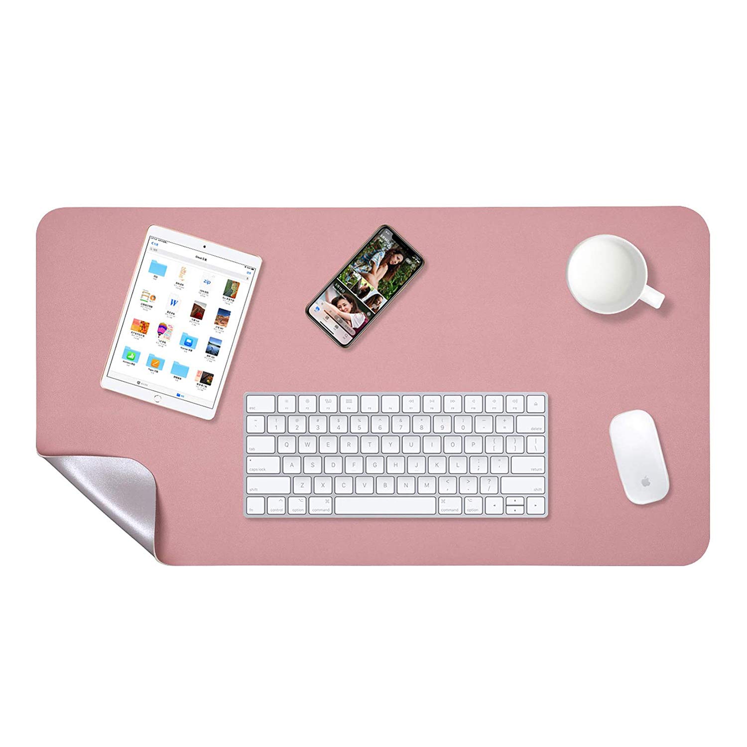 Coussinet de bureau en cuir Ruby Lil 35x18 grand tapis clavier et ordinateur