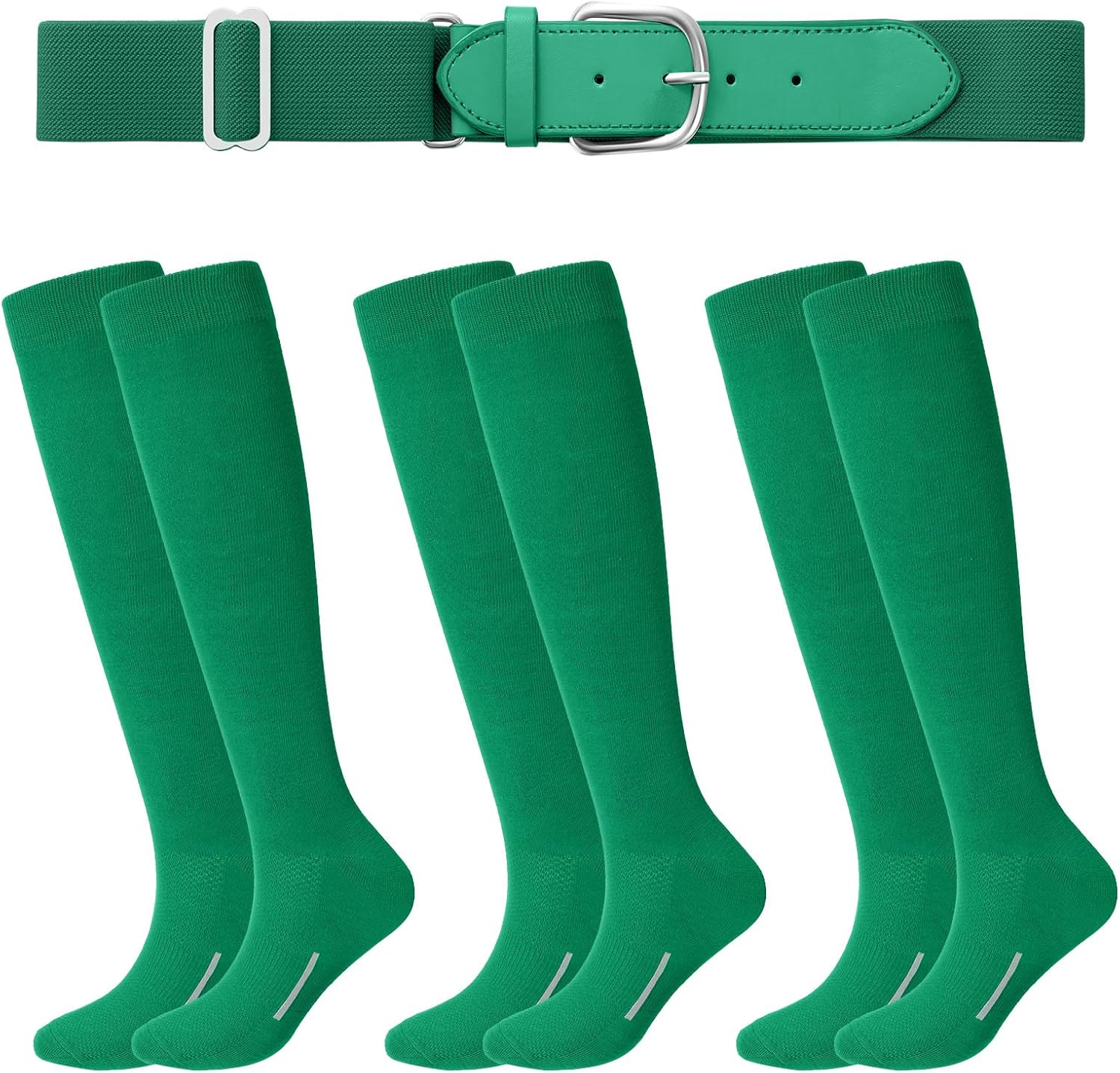 Haysandy Baseball or Softball Sock and Belt Combo Set 3 Football Baseball Socks with Softball Belt for Youth Boys Kids