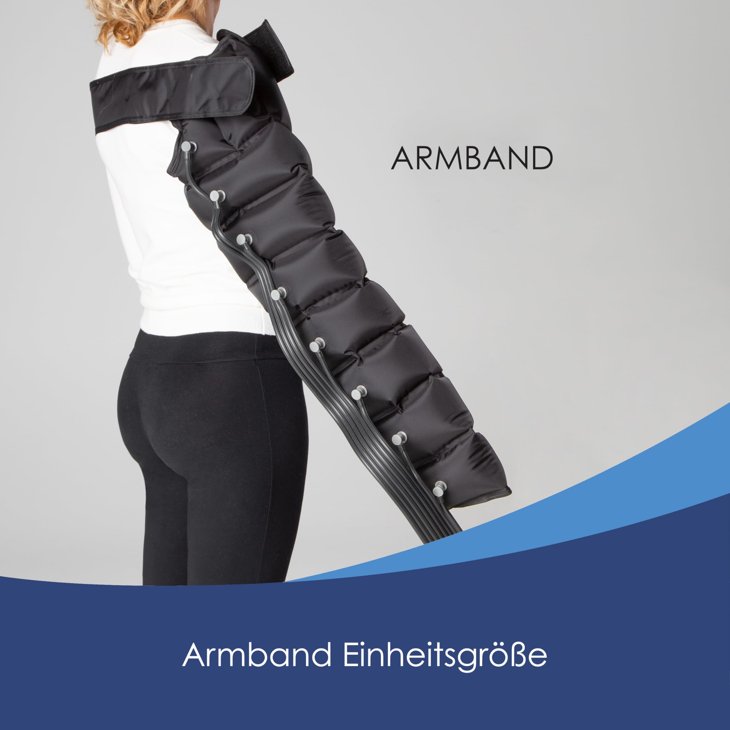 Dinamicamed 8.0 Armband für Drucktherapie, digital, 8 Luftkammern, beidhändig