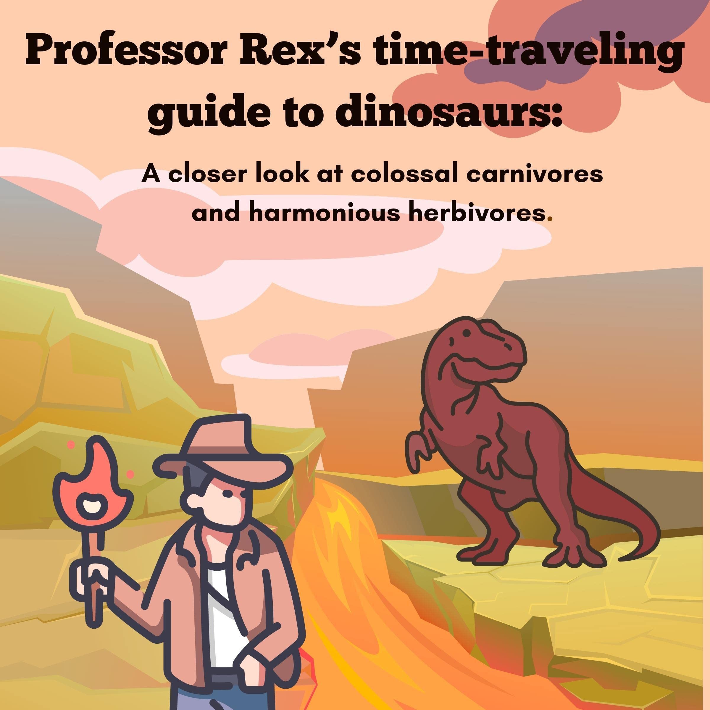 Cover art for Professor Rex’s Time-Traveling Guide to Dinosaurs