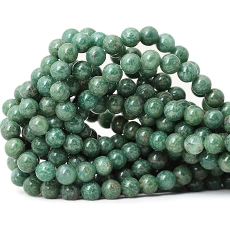 Luscious 45-Piece Green Jade Stone Beads