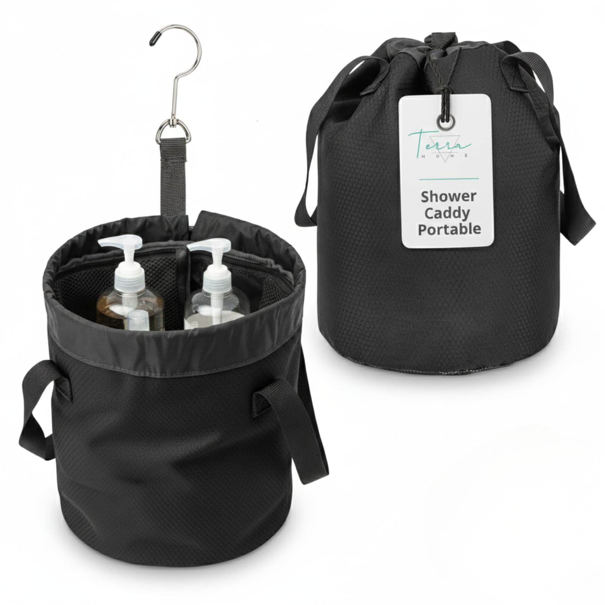 Quick Dry Mesh Shower Caddy for College Dorms Lightweight Shower Caddy Mesh with Drawstring Top Breathable Bottom Multiple