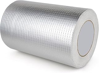 Self-Adhesive Bitumen Tape,Butyl Sealing Tape,Waterproof Repair Tape Heat, Anti-UV Waterproof Thermal Insulation, for Window Gap Metal, Colored Steel Tiles (20x100cm)