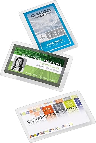 Office Depot Bolsas de laminación de marca, insignia de identificación, 5 mil, 2.5 "x 3.75", paquete de 25