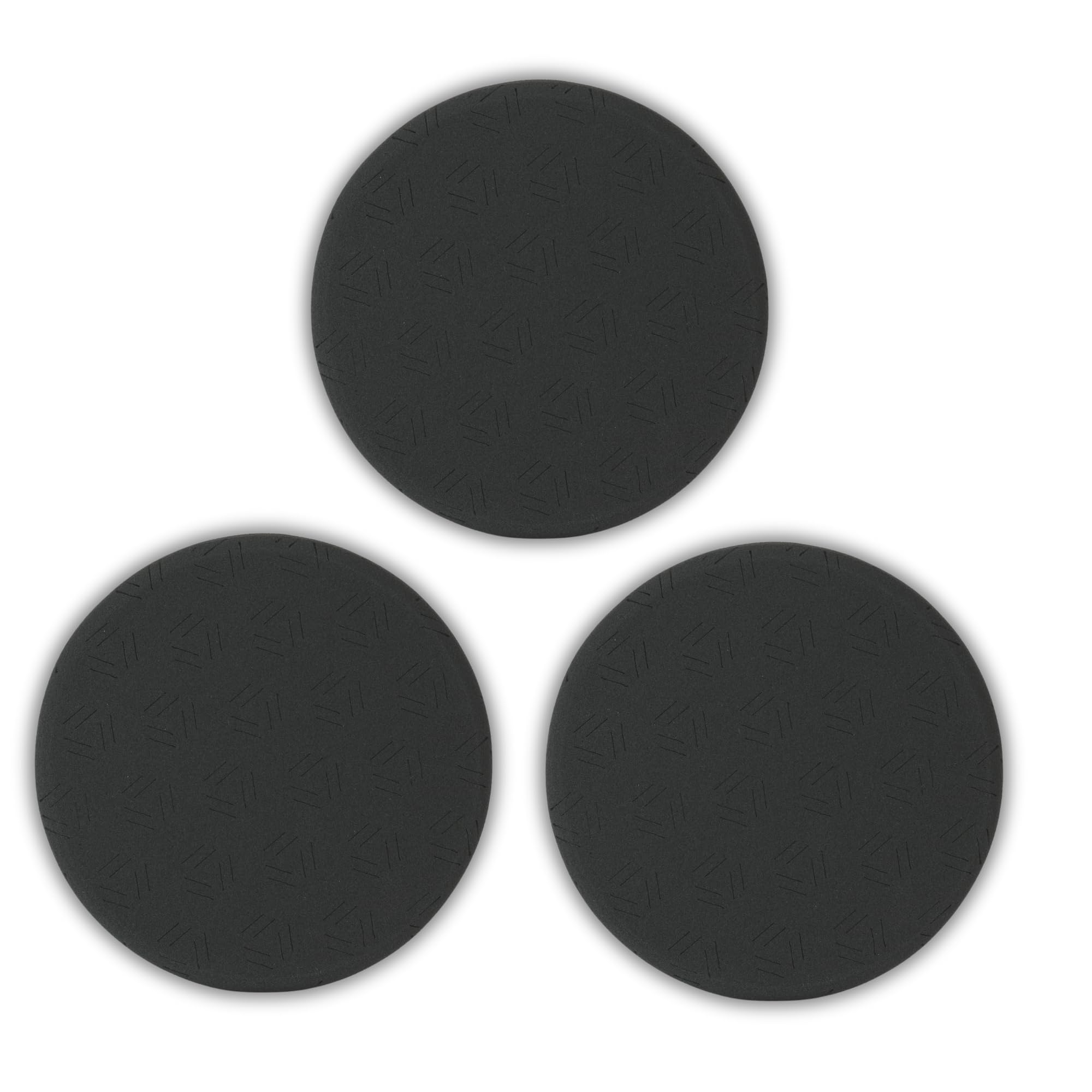 Venzo 6 Inch Black Polishing Buffing Pads, 3 Pcs 6.5" Front Side for 150mm Backing Plate, Polishing Sponge Pads for Car Buffer Polisher Compounding,