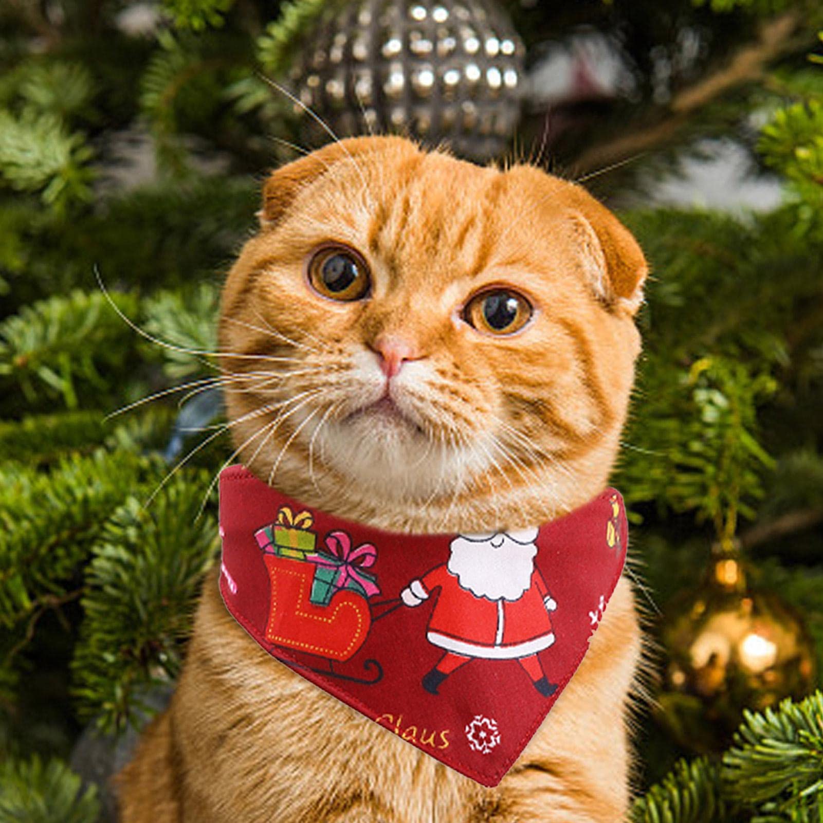 Amazon.co.jp: クリスマス用の犬のバンダナ | 洗えるペット猫