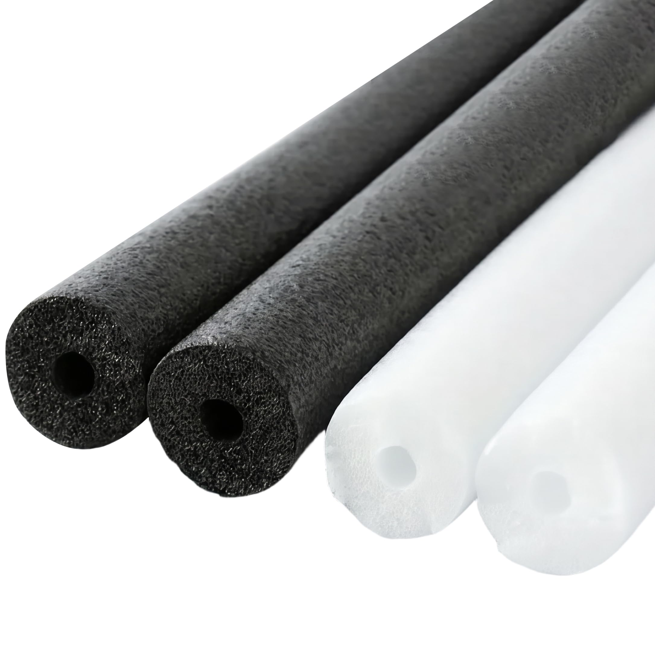 Pool Nudel 4 Pack Pool Nudeln Schaum, hohle schwimmende Nudeln Stoßdämpfend Sichere Hilfe für Wasseraktivitäten, Schwarz & Weiß