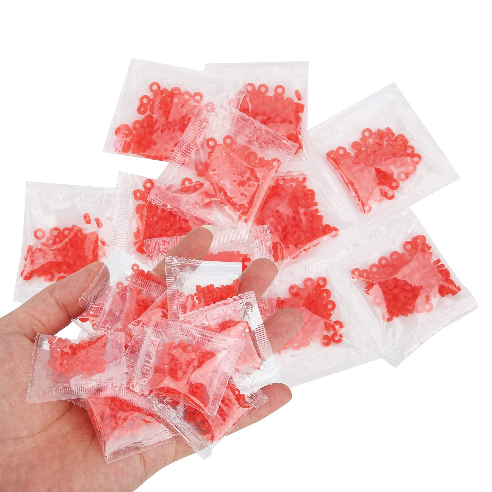 Alomejor 100 Sacs d'appâts de Granule de pêche Bandes Anneaux en Caoutchouc pour Les Plates-Formes de Cheveux de pêche à la Carpe et Les Crochets Correspondent