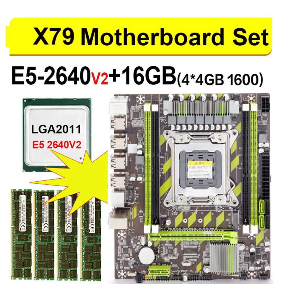 Amazon.com: Jaquiain Placa base X79 con XEON E5 2640 V2 CPU 4X4G