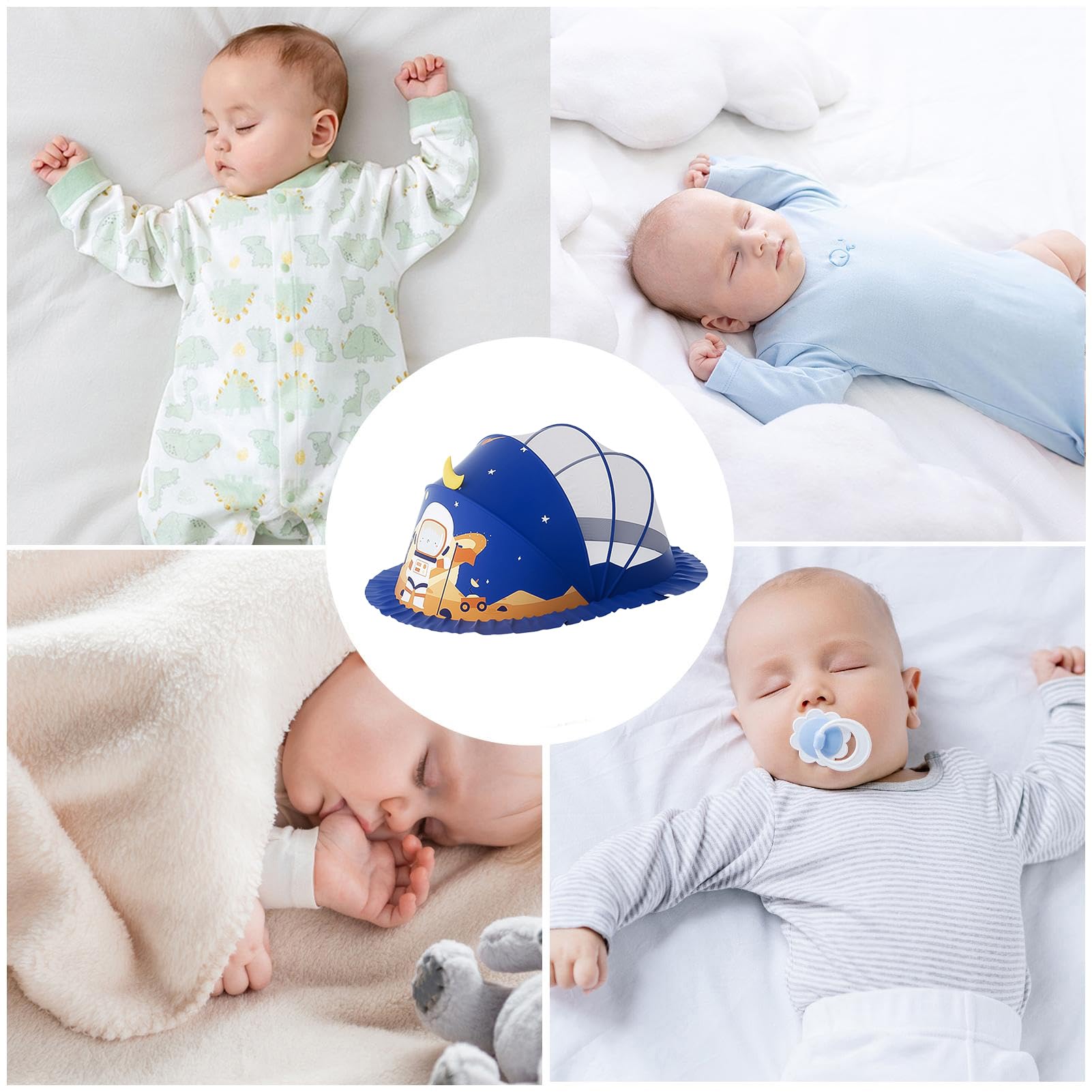 Siatka Do Łóżeczka Dla Niemowląt Oddychająca Dla Niemowląt Przeciw Owadom | Przenośna Pościel Z Wzorami Kreskówek Osłona Siatkowa Do Podróży Kempingu I Żłobka