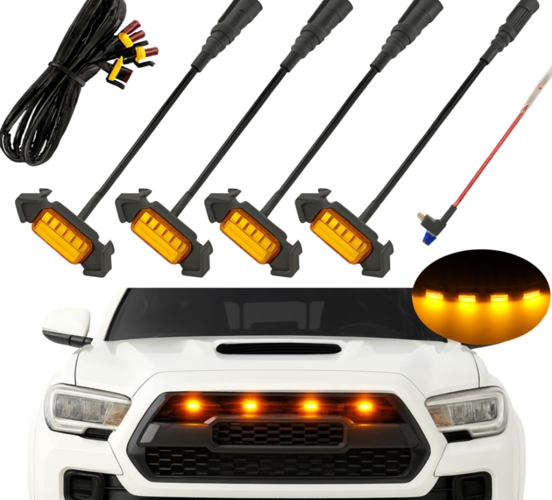 タンドラグリルグリルマーカーセット Amazon | [Ra1zing]LED グリルマーカー トヨタ タコマ