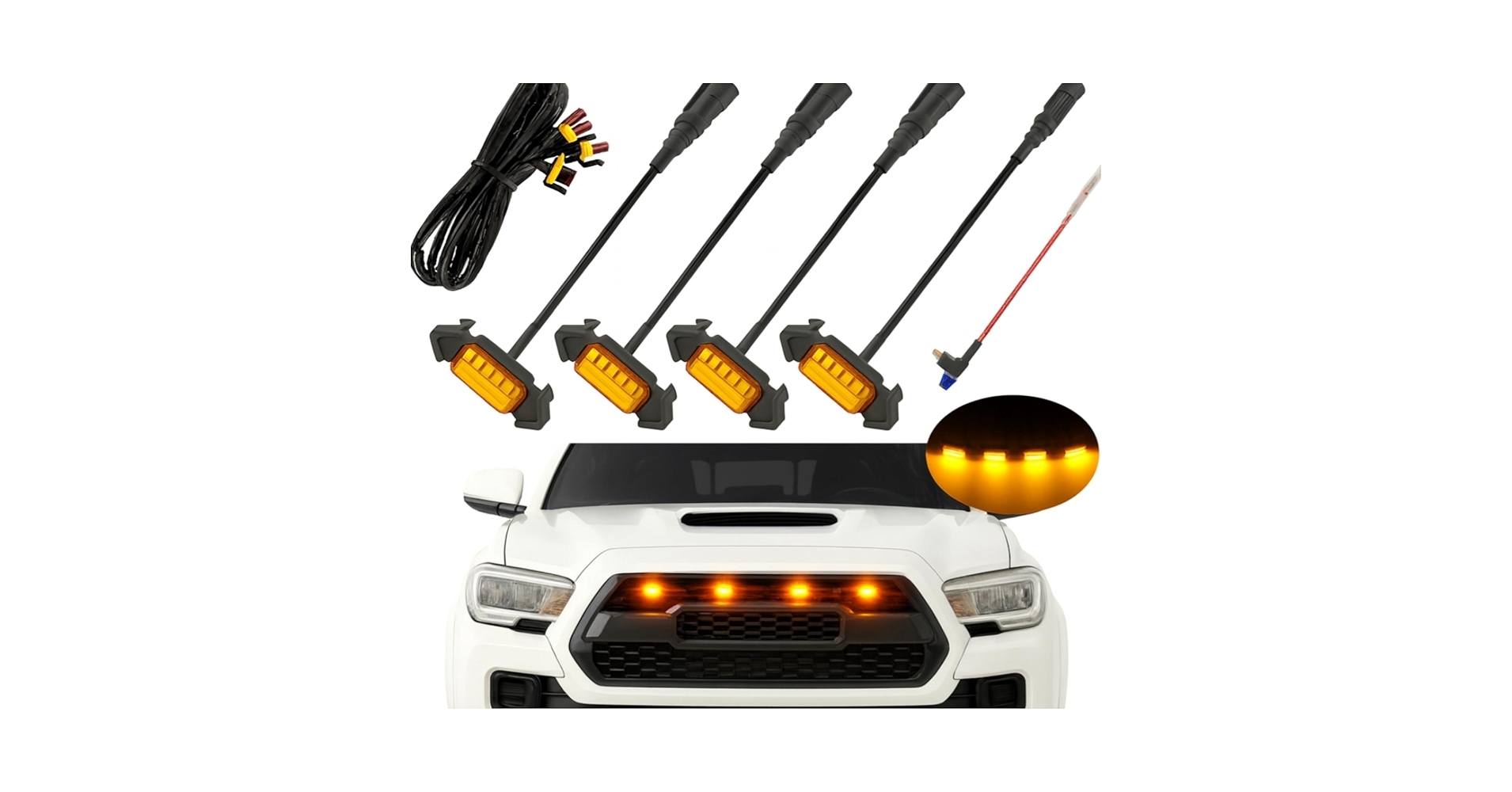 タンドラグリルグリルマーカーセット Amazon | [Ra1zing]LED グリルマーカー トヨタ タコマ