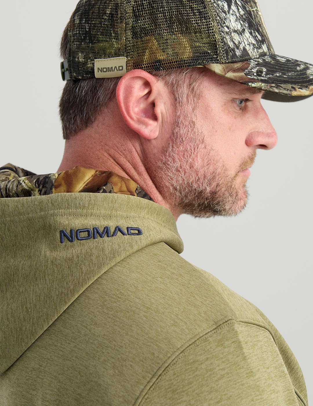 Nomad Herren North Star Bequemer mittelschwerer Jagd-Kapuzenpullover mit Camo Logo für Alltag und Outdoor-Lifestyle