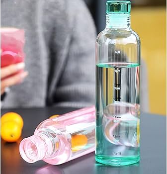 Amazon | 耐熱ボトル 透明 ガラス水筒 500ML 耐冷耐熱