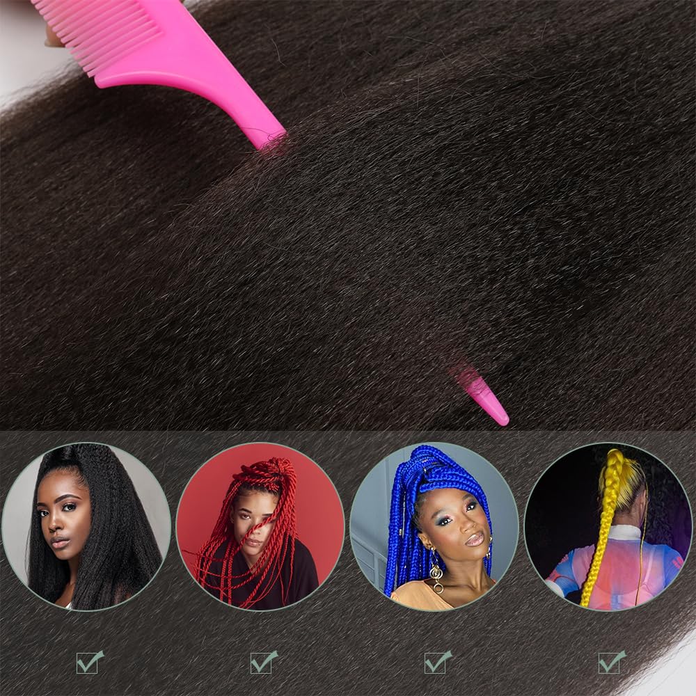 YDDM Capelli Per Treccine Africane Marrone Extension Treccine Texture Yaki Easy Install per Principianti 32 Pollici 3 Pezzi Capelli Leggeri e Naturali per Box Braids, Twist e Crochet
