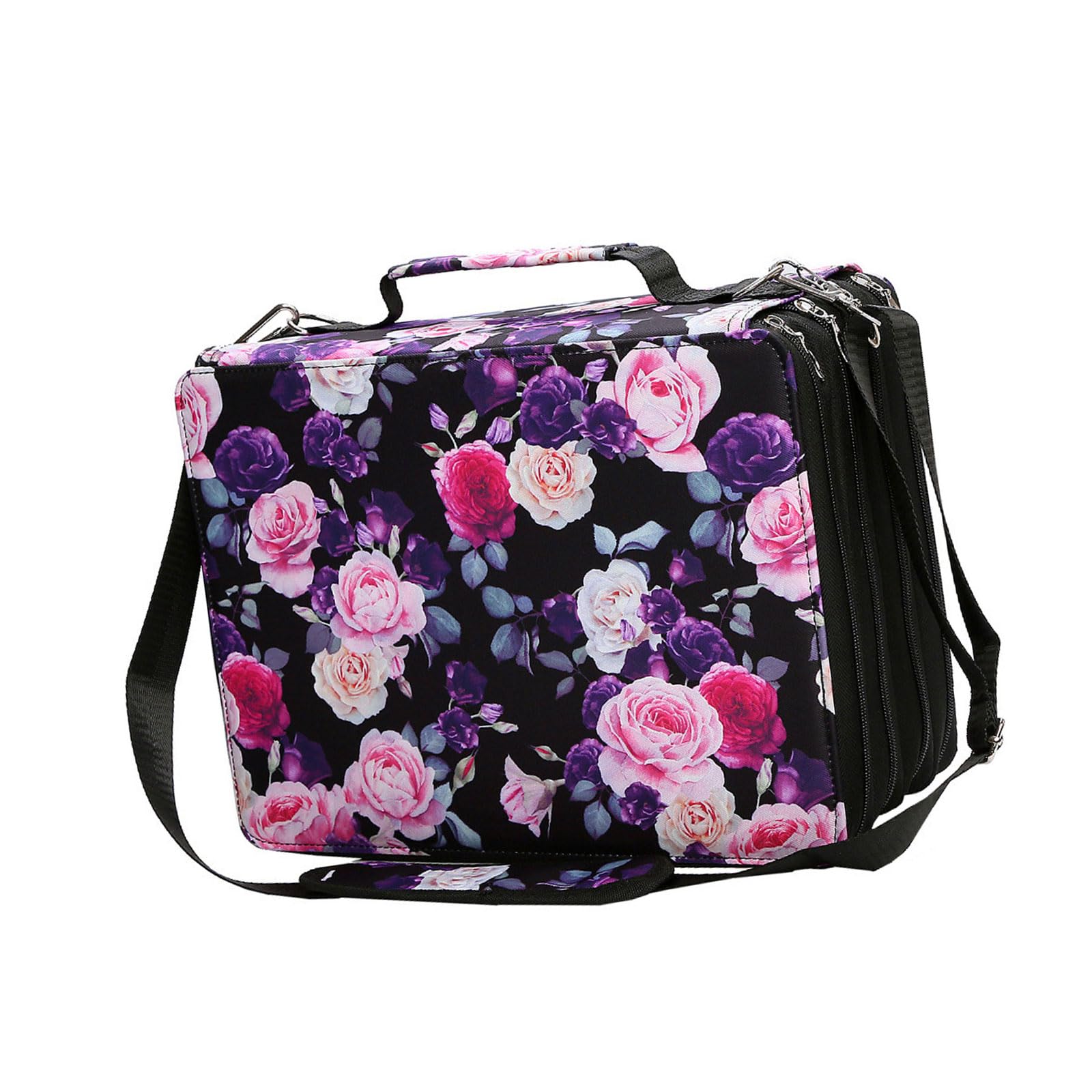 Marker Organizer Etui für 224 Marker, Aufbewahrungstasche, Kunststift Tragetasche mit Schulter und Tragegurt, Taschen für Kunstskizzen Marker