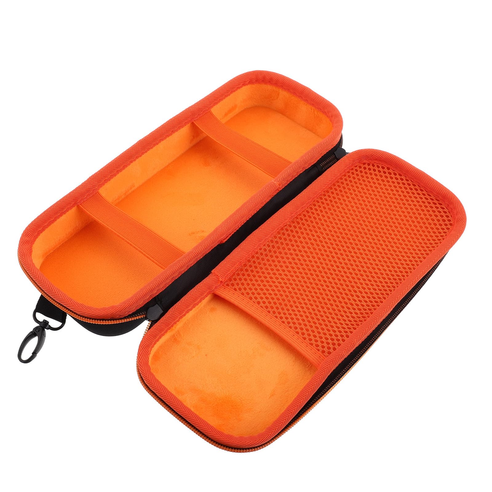 YARNOW Dual Microphone Carrying Case with Breathable Mesh, Orange Lined Portable Mic Storage Pouch for Audio Equipment and Travel Use