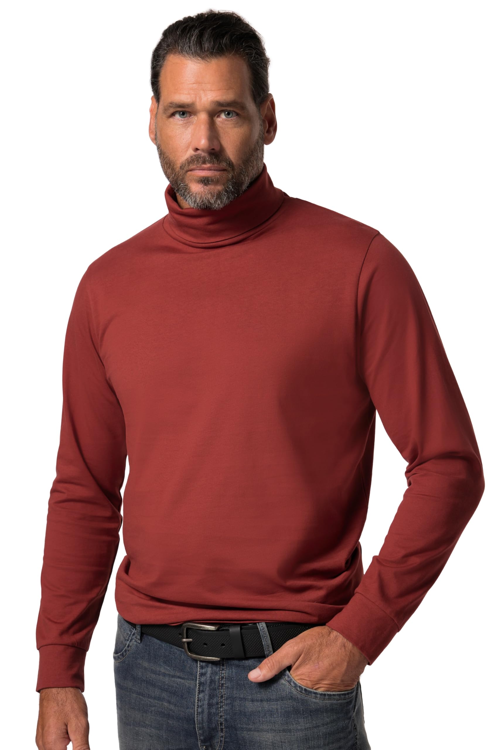 JP 1880 Men's Rollkragen-Shirt T, Brown, 3XL