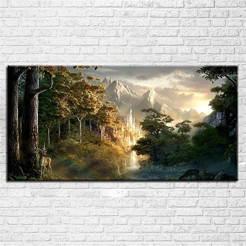 Broderie Diamant Forage Complet 5D grand format 60x120cm anti-stress avec toile sans plis