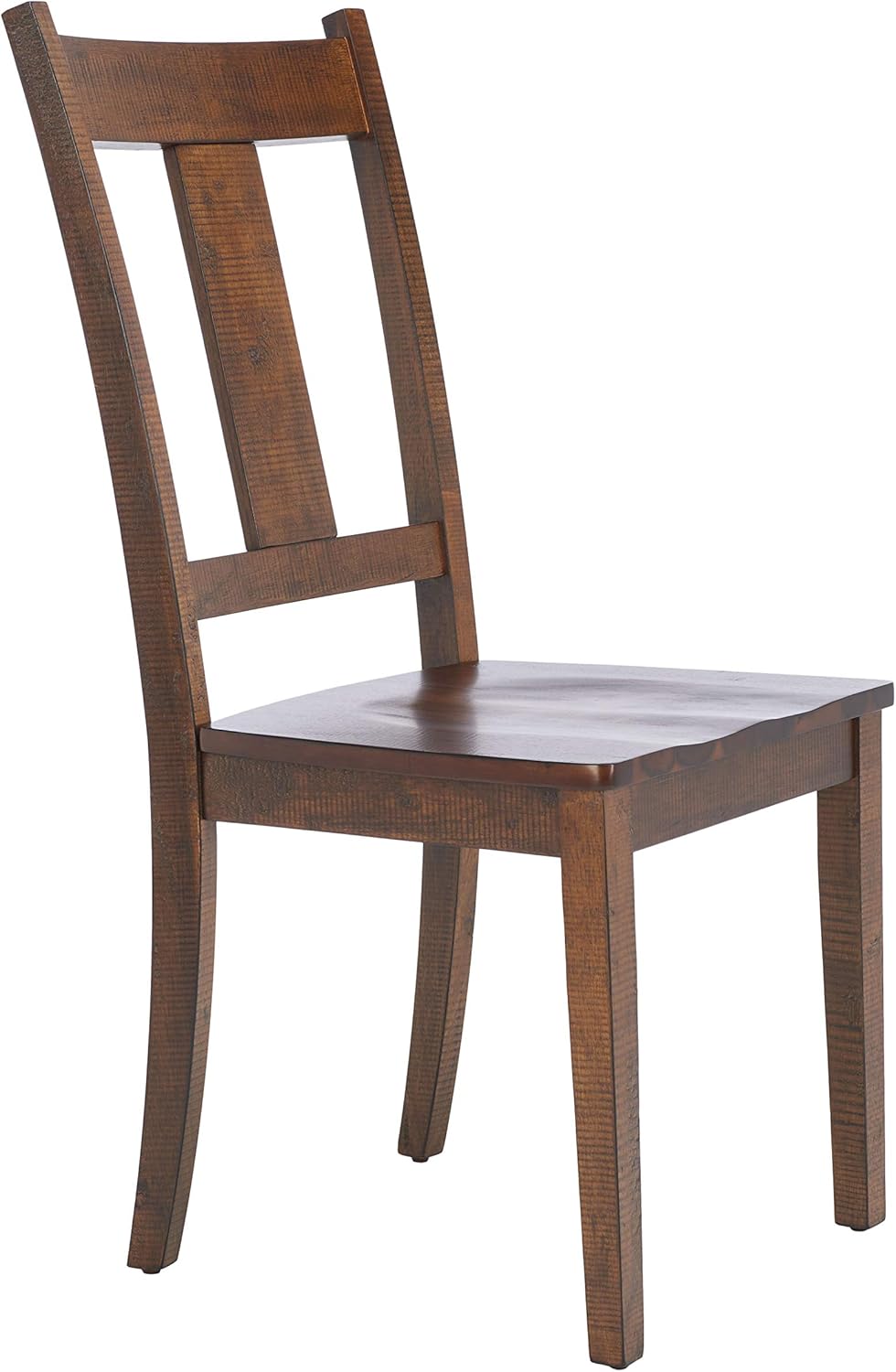 Rustic Café Finish Classic Splat Back Dining Chair Set of 2