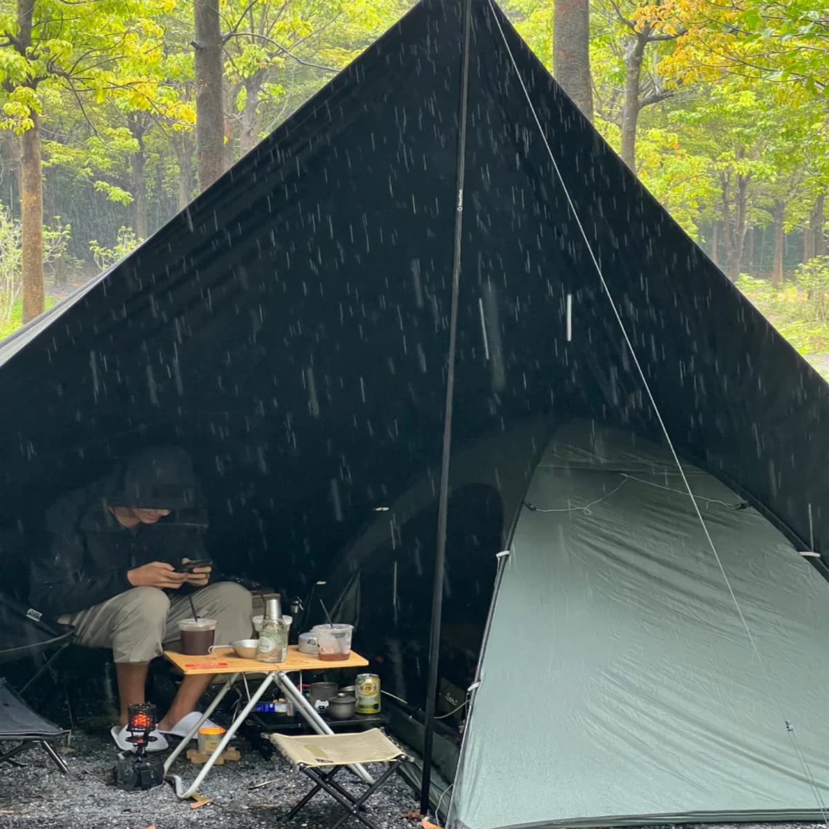 nahwalwatan.org - POMOLY Camping Tarp- Camping Tent with Stove Jack, Hammock  Rain Fly Camping, Waterproof Cotton Canvas Tarp for Outdoor Camping Hiking  Traveling Awning 価格比較