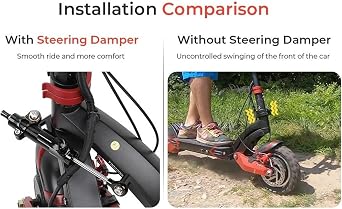 for Zero 10X Scooter Steering Stabilizer Damper Kit Front Wheel Shock Absorber Modification Bracket Electric Scooter Parts Ulip(Red)