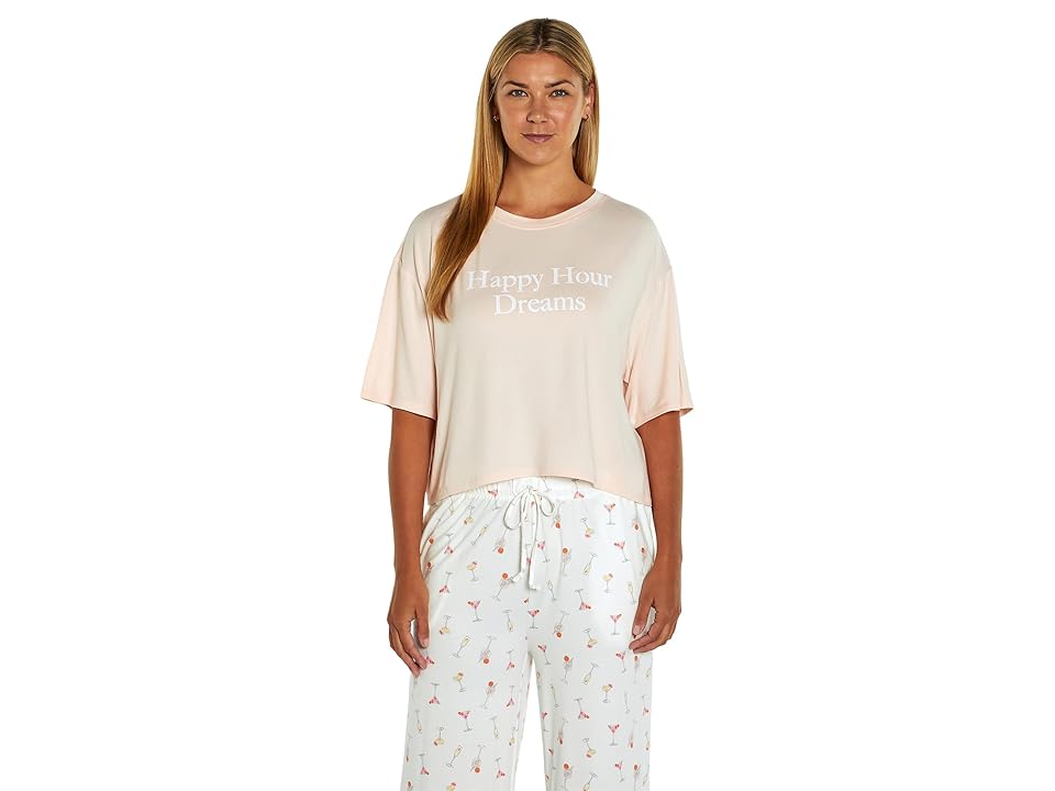Wildfox Happy Hour Dreams Set (Cloud Pink/Multi) Women's Pajama Sets INTERNATIONAL SHIPPING