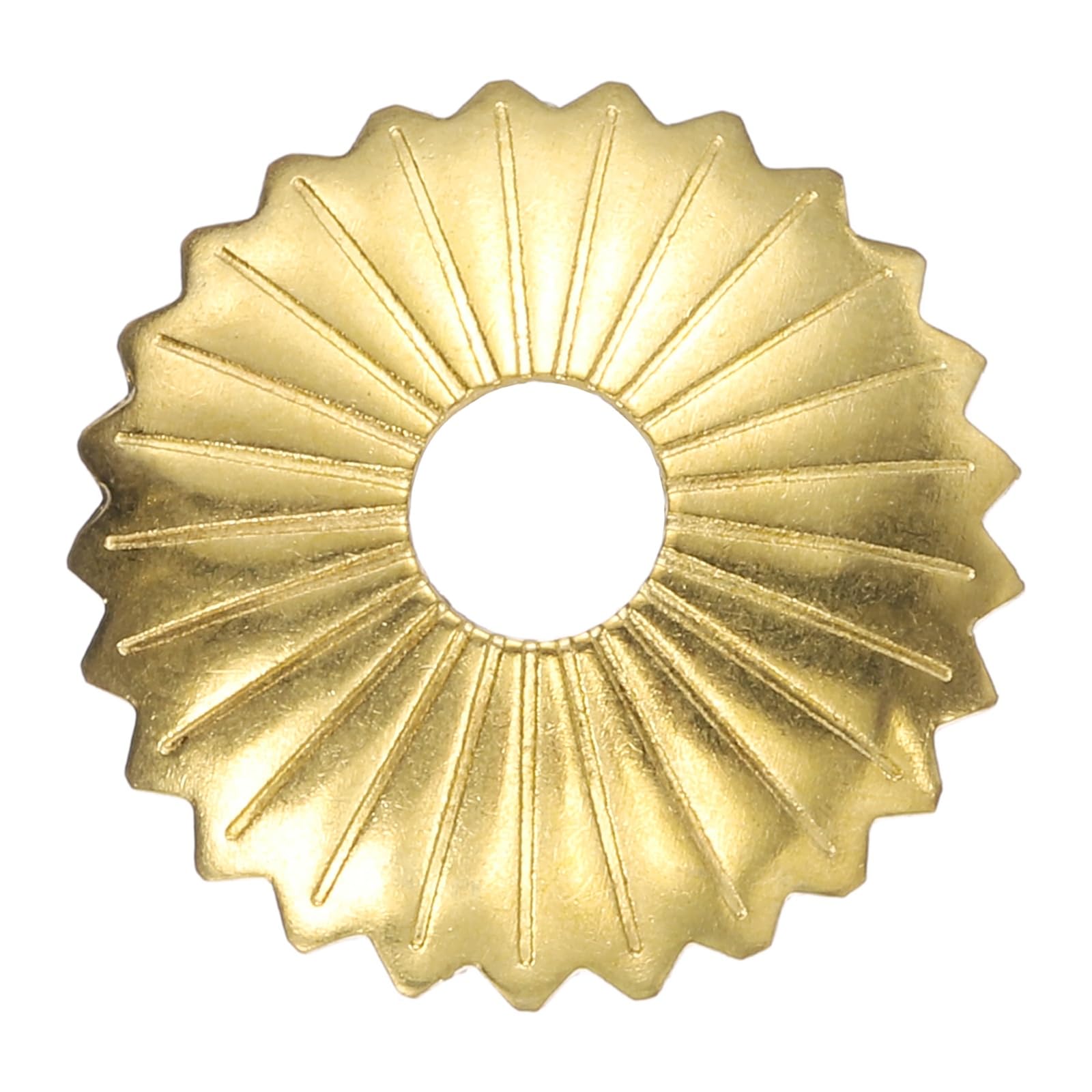 sourcing map 10pcs Cabinet Knob Backplate, 0.9 Inch Radial Brass Backplate Washers Classical Furniture Decoration Gasket for Cabinet Drawer Cupboard Doors Hardware