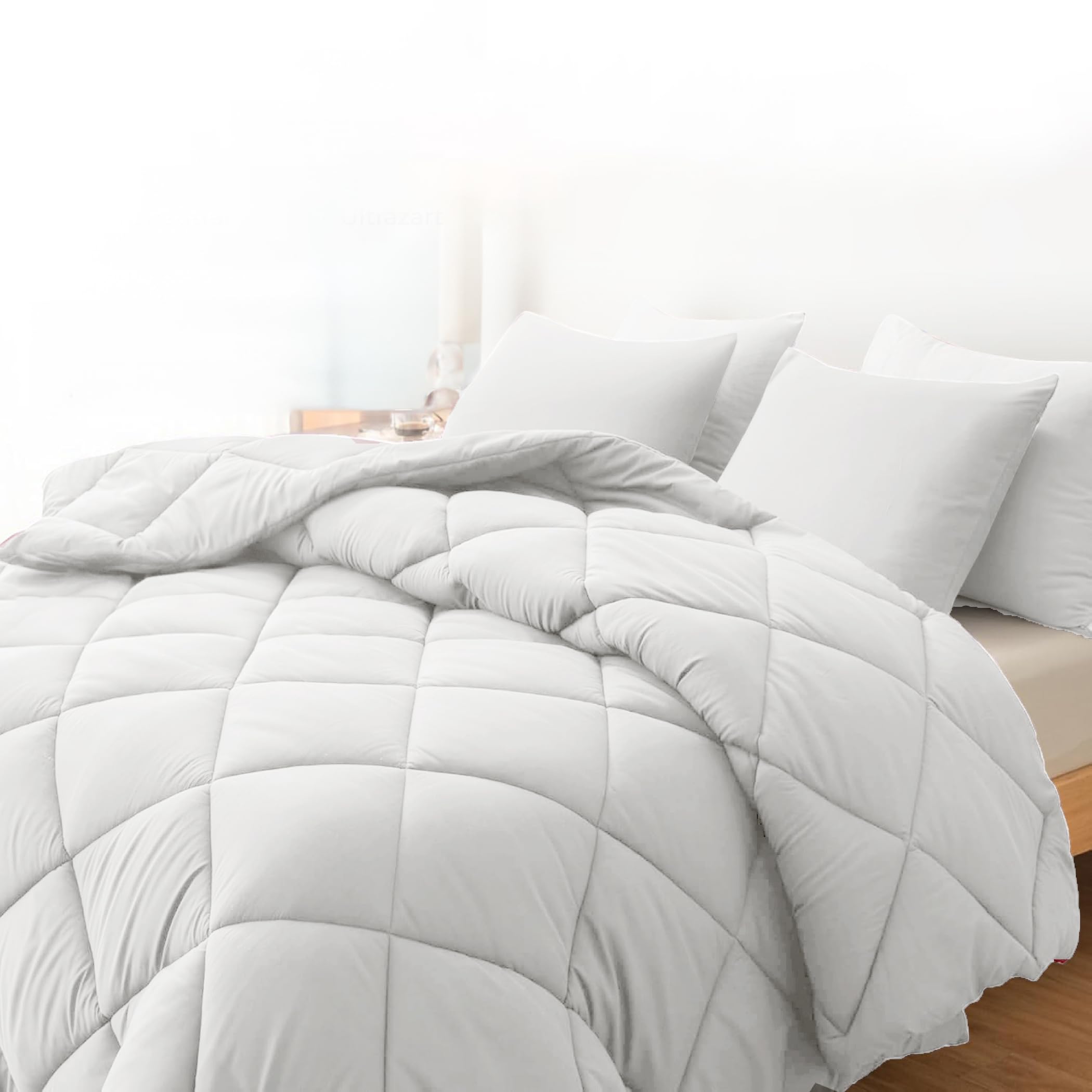 SLEEP COMFY Piumino 2 in 1 per estate e inverno, 240 x 220 cm, senza rivestimento, ultraleggero e lavabile, in microfibra, con certificato Oeko-Tex