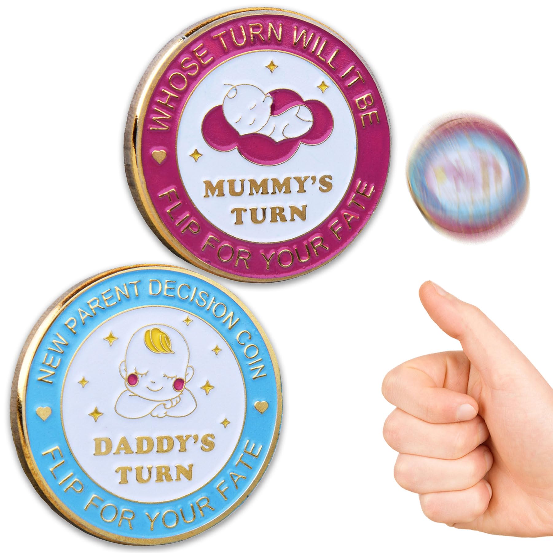 Funny Double Sided New Parents Decision Coin Pregnancy Gifts