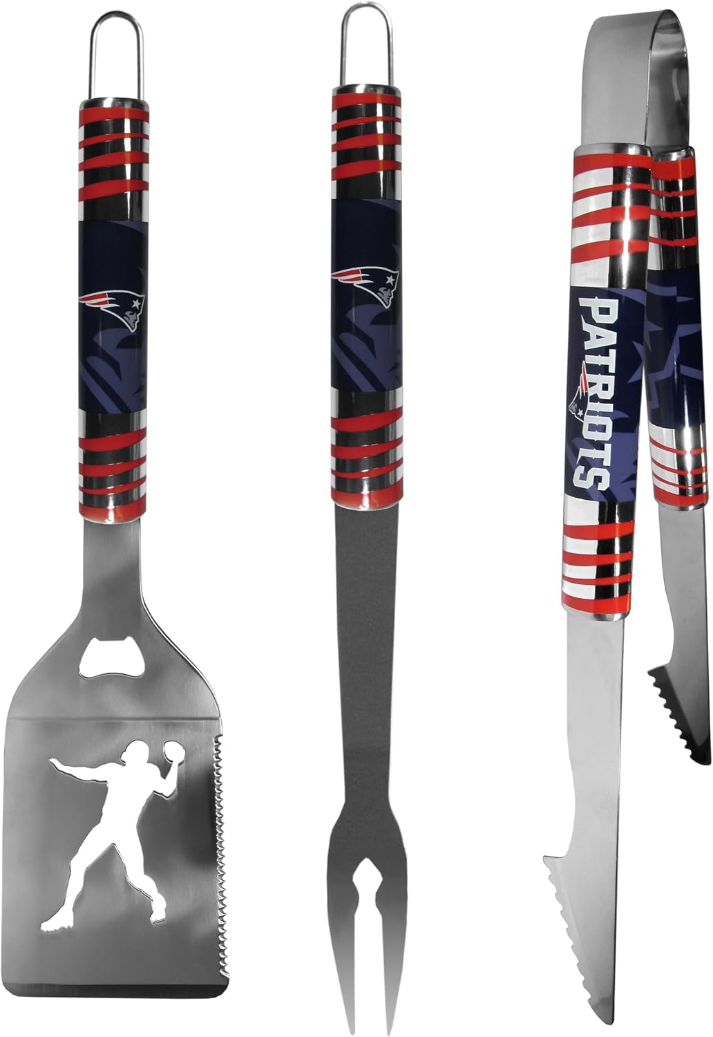 Siskiyou Sports NFL New England Patriots 3 pc Tailgater BBQ Tools, One Size, Team Colors