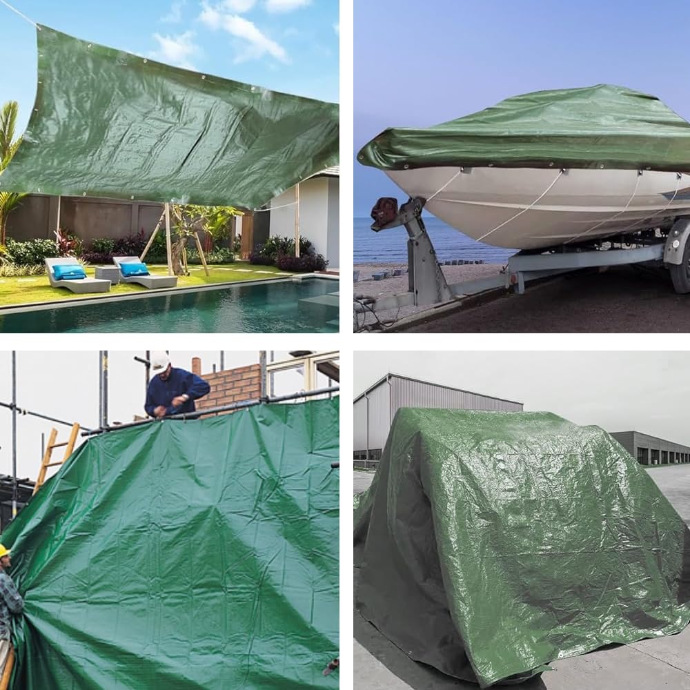 Bâche Impermable Transparente Avec Oeillet, Protection Indchirable En PVC, Bâche étanche Pour Bois Bateau Jardin Piscine Serre Plantes (Transparente