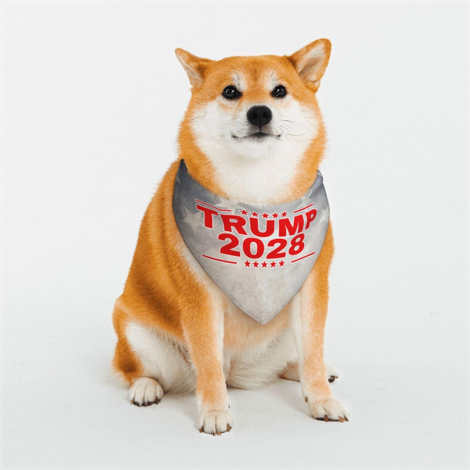 Tr-u m p 2028 Dog Bandanas Birthday Scarf Adjustable Large Pet Washable Scarves for Small Medium Large Dog
