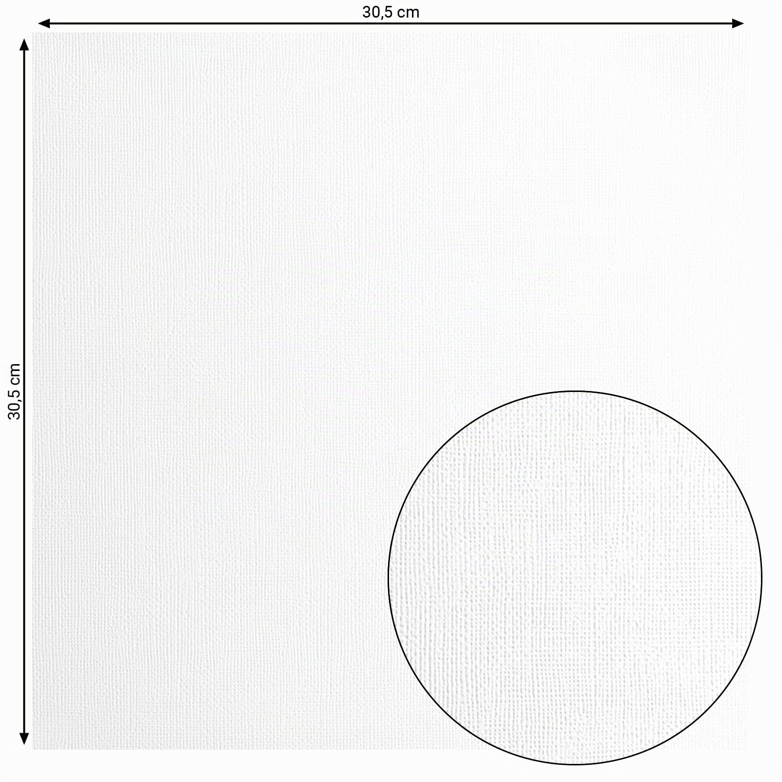Vaessen Creative Florence - Lote de 100 tarjetas de papel blanco 216 gramos/m², 30,5 x 30,5 cm, textura para álbumes de recortes, tarjetas, troquelado y otras manualidades de papel
