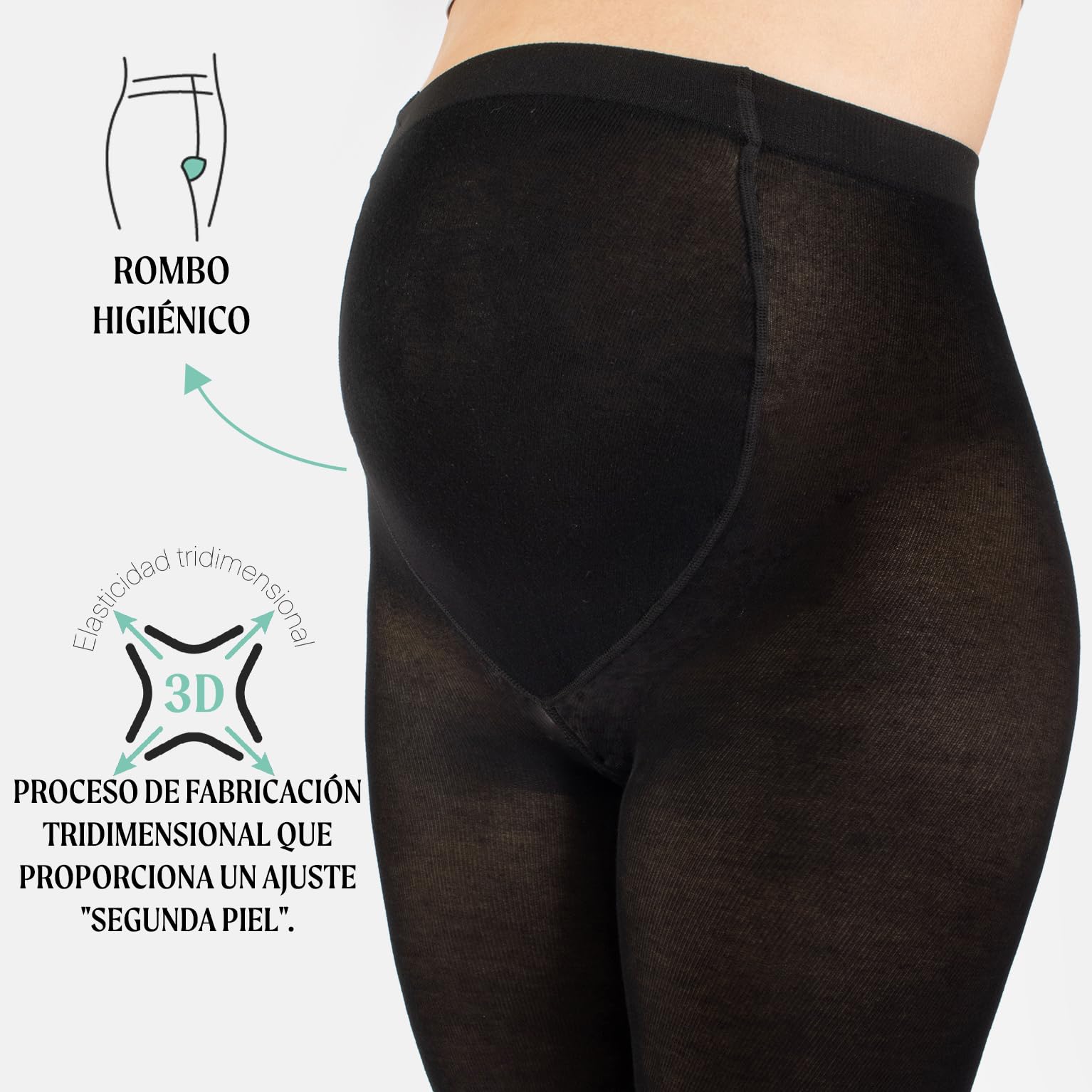 CALZITALY Medias Premaman, Pantys Premamá Tupidos, Leotardos Lana Cashmere, Pantis Premamá 150 DEN | Made in Italy |