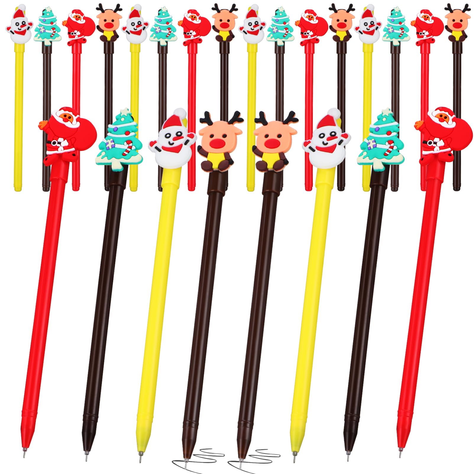 NUOBESTY 5 Set Tavolo Dell'albero Di Natale Penna Albero Di Natale Artificiale Cancelleria Per Le Vacanze Recinti Di Renne Penne A Inchiostro Gel Per Cartoni Animati Plastica Pezzi * 5