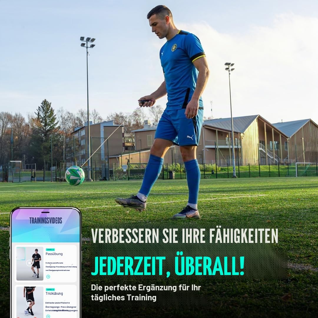 SenseBall Übungsfußball mit App - App-Gestütztes Training - Fußball Trainingszubehör & App mit 50 Übungen für Ballkontrolle & Reaktionstraining Fußball